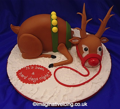 Rudolf the Reindeer 3D Christmas Cake