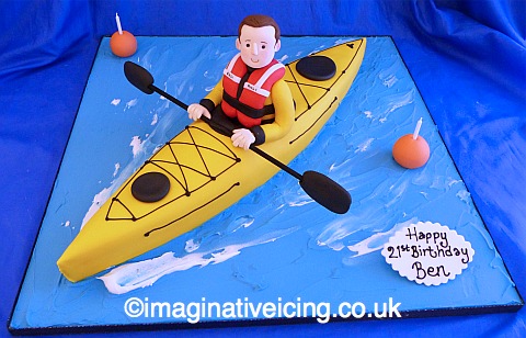 Sea kayak birthday cake