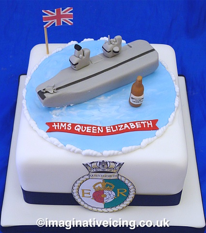 HMS Queen Elizabeth Aircraft Carrier Celebration Cake